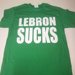 Boston Celtics Lebron James Sucks Shirt 